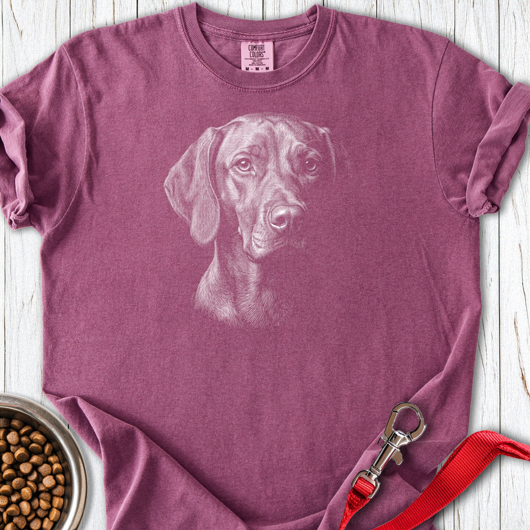 Vizsla Engraved Premium Tee — Berry