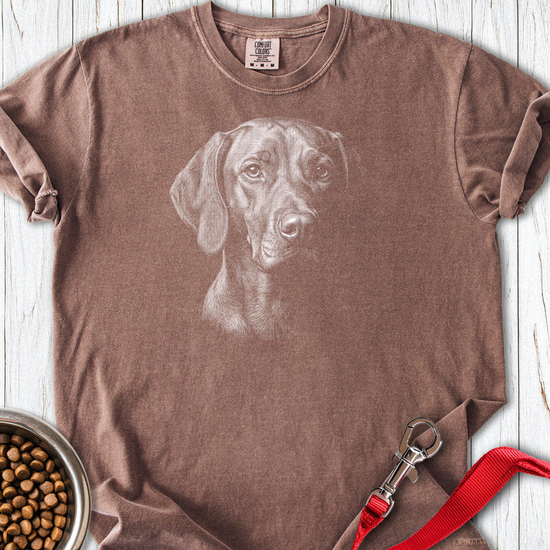 Vizsla Engraved Premium Tee — Espresso