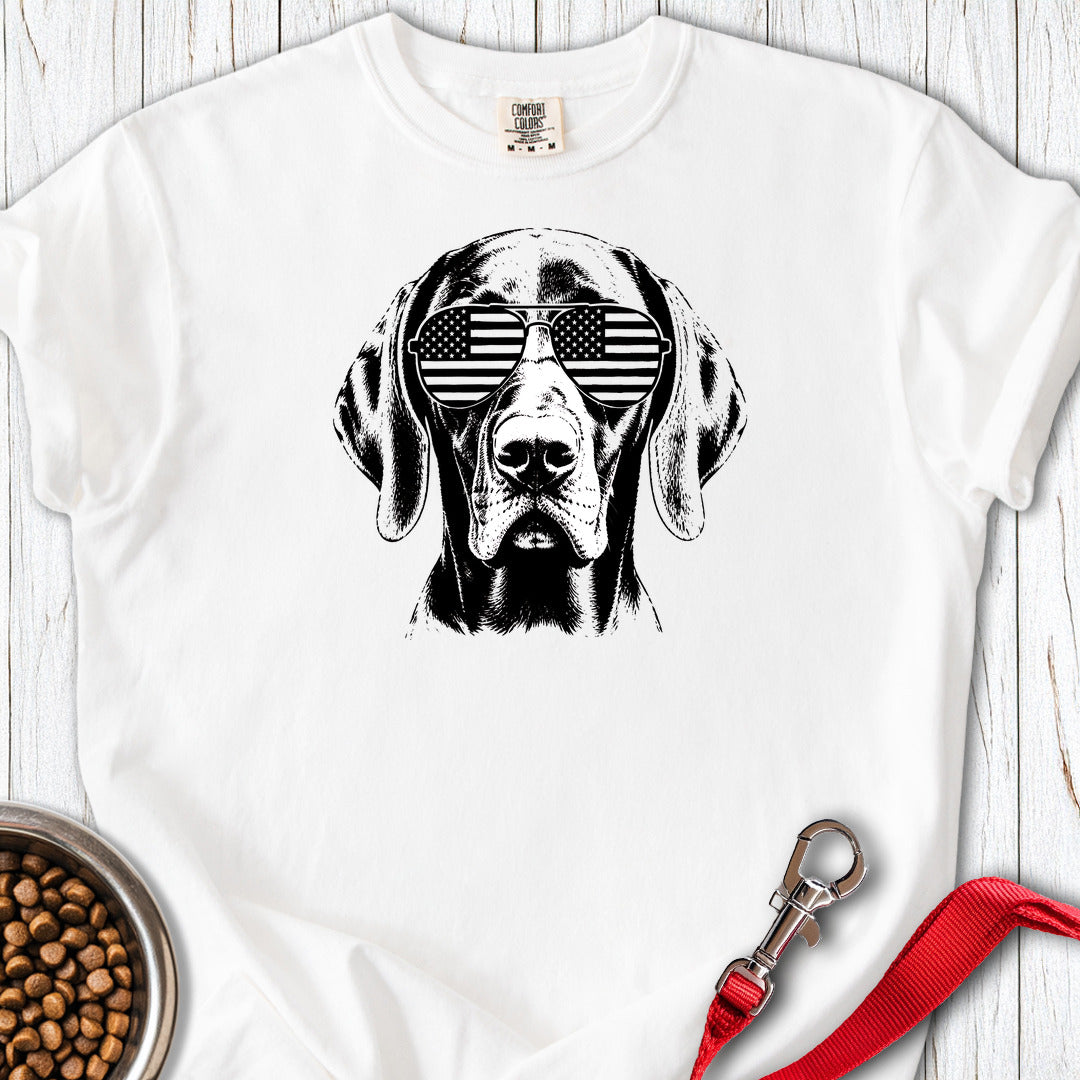 Vizsla Flag Shades Premium Tee — White