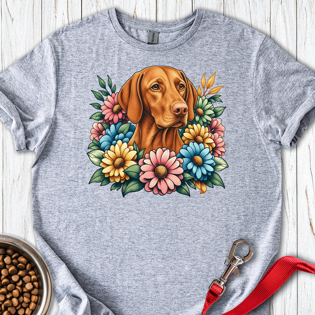 Vizsla Flower Wreath — Sport Grey
