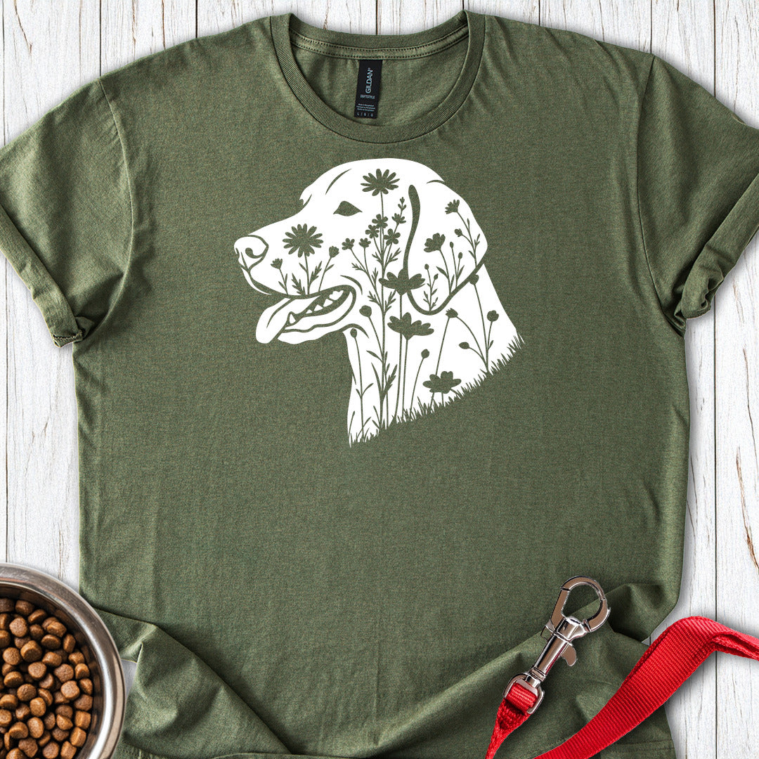 Vizsla Flowers — Military Green