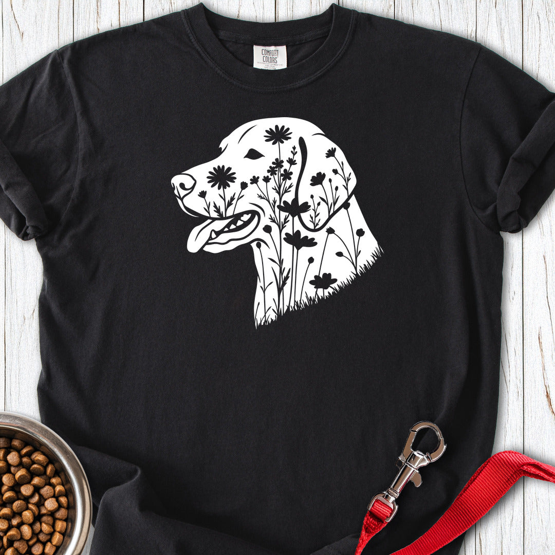 Vizsla Flowers Premium Tee — Black