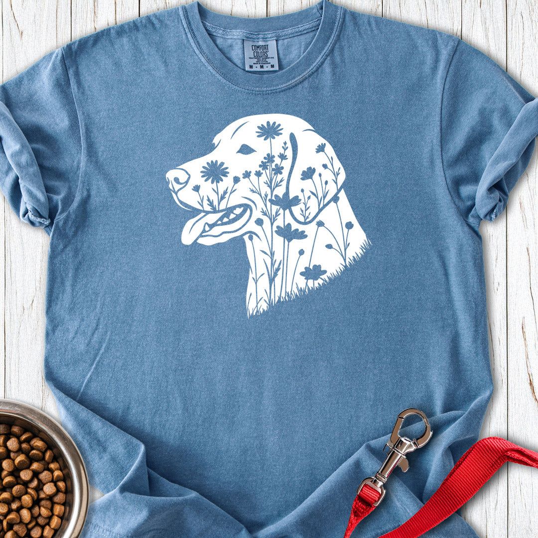 Vizsla Flowers Premium Tee — Blue Jean