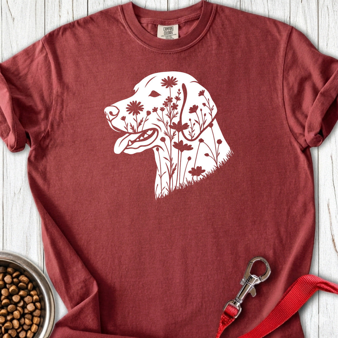 Vizsla Flowers Premium Tee — Brick