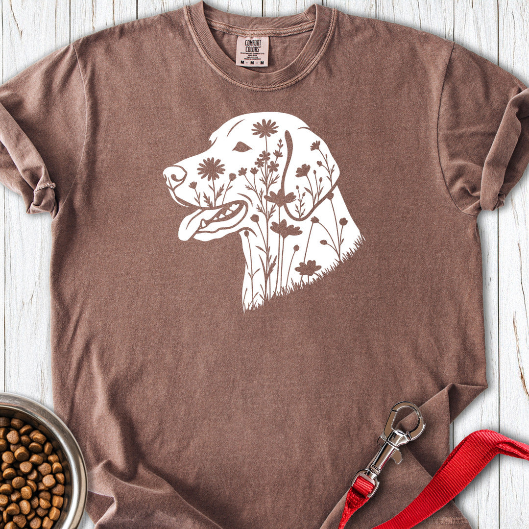 Vizsla Flowers Premium Tee — Espresso