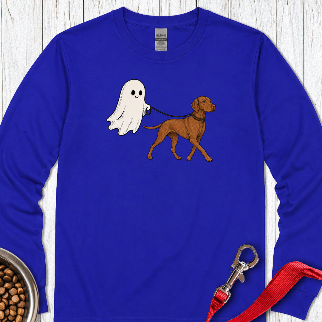 Vizsla Ghost Halloween Long Sleeve Royal