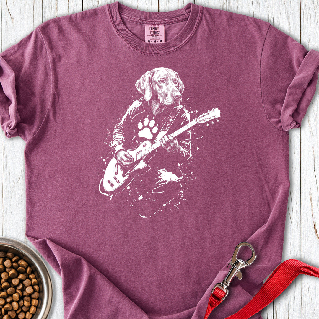 Vizsla Guitar Premium Tee — Berry