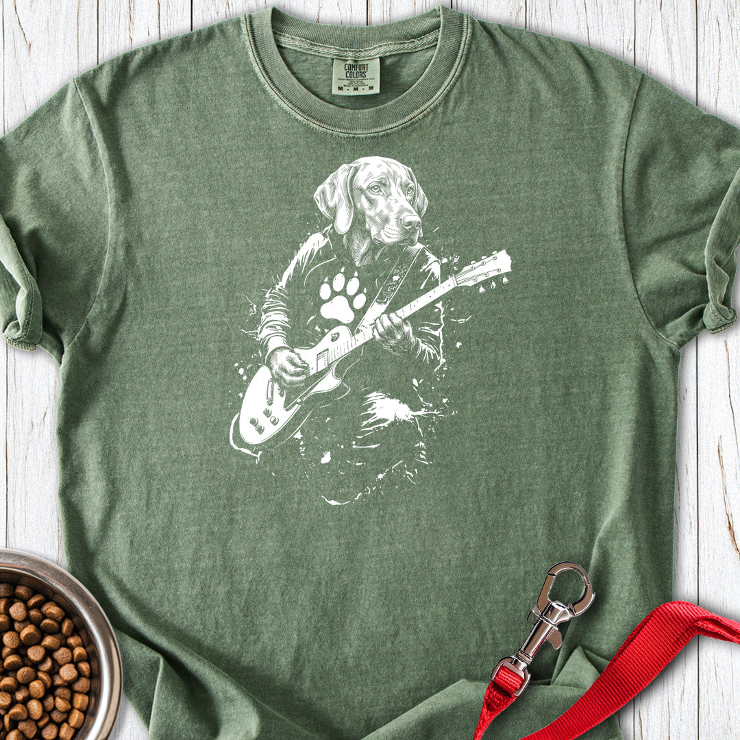 Vizsla Guitar Premium Tee — Moss