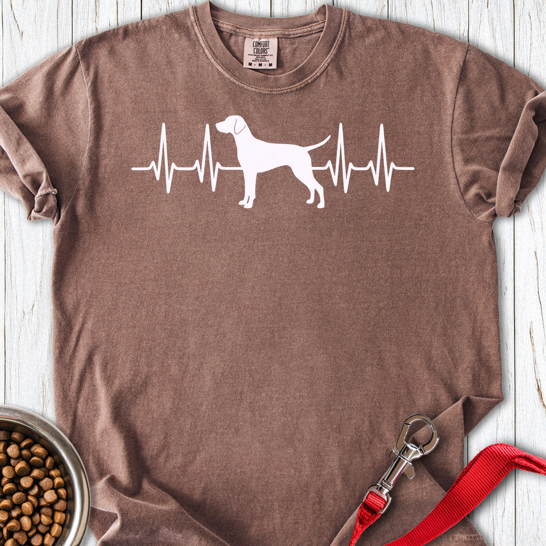 Vizsla Heartbeat Premium Tee — Espresso