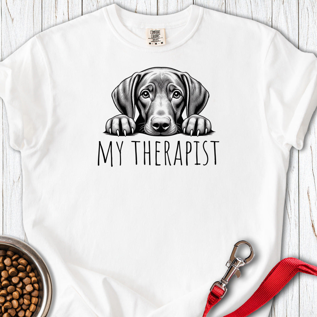 Vizsla My Therapist Premium Tee — White