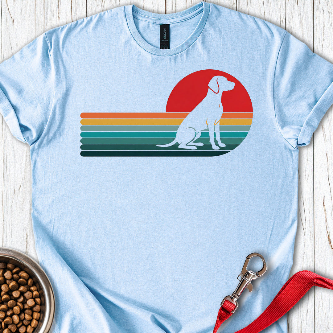 Vizsla Retro Sunset — Light Blue