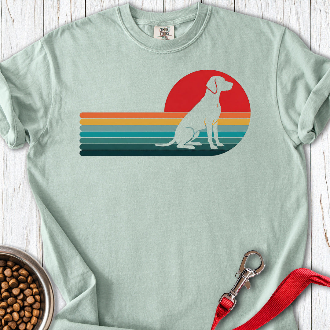 Vizsla Retro Sunset Premium Tee — Bay
