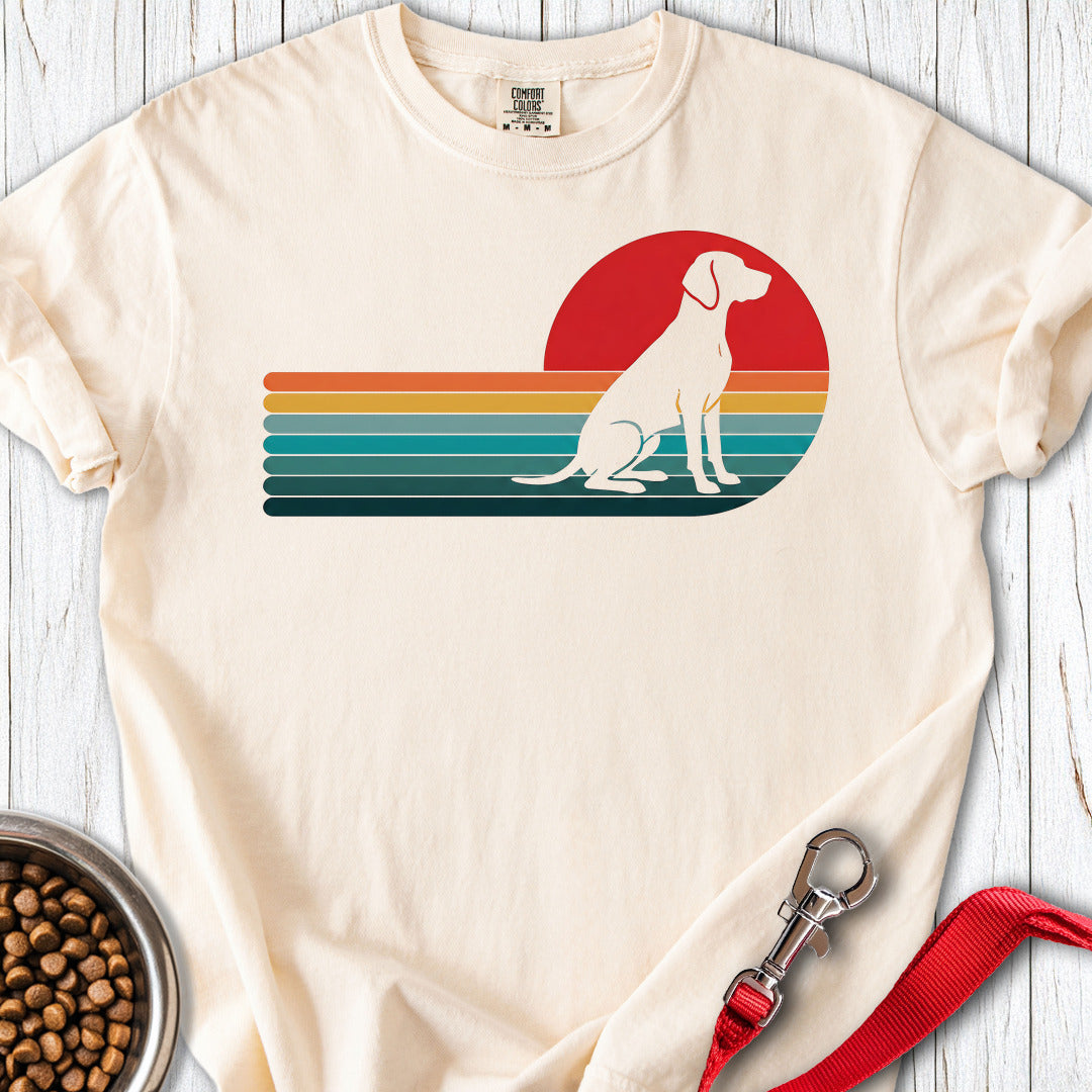 Vizsla Retro Sunset Premium Tee — Ivory