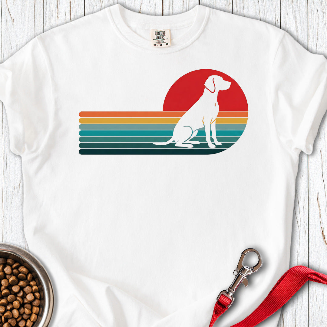 Vizsla Retro Sunset Premium Tee — White