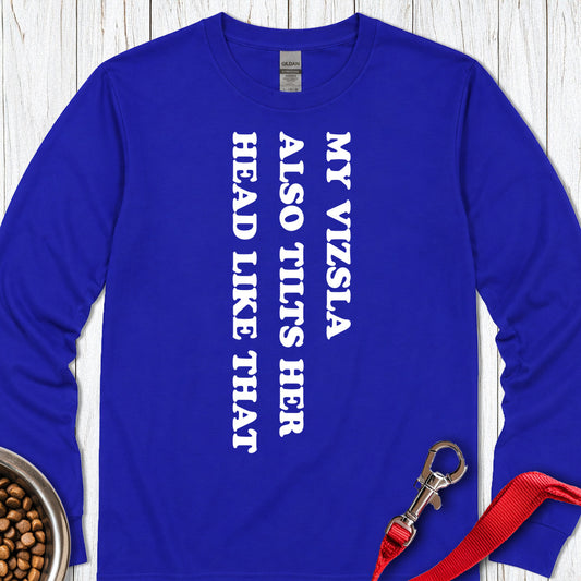 Vizsla Tilt Her Head Long Sleeve — Royal