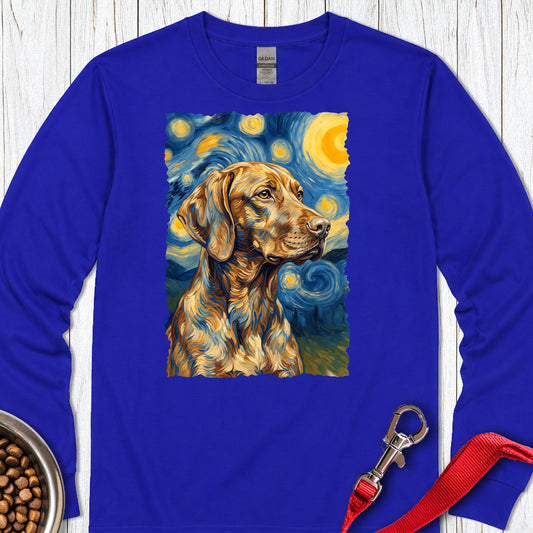 Vizsla Van Gogh Long Sleeve — Royal