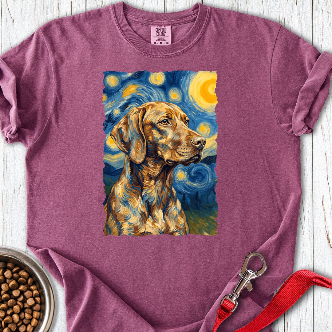 Vizsla Van Gogh Premium Tee — Berry
