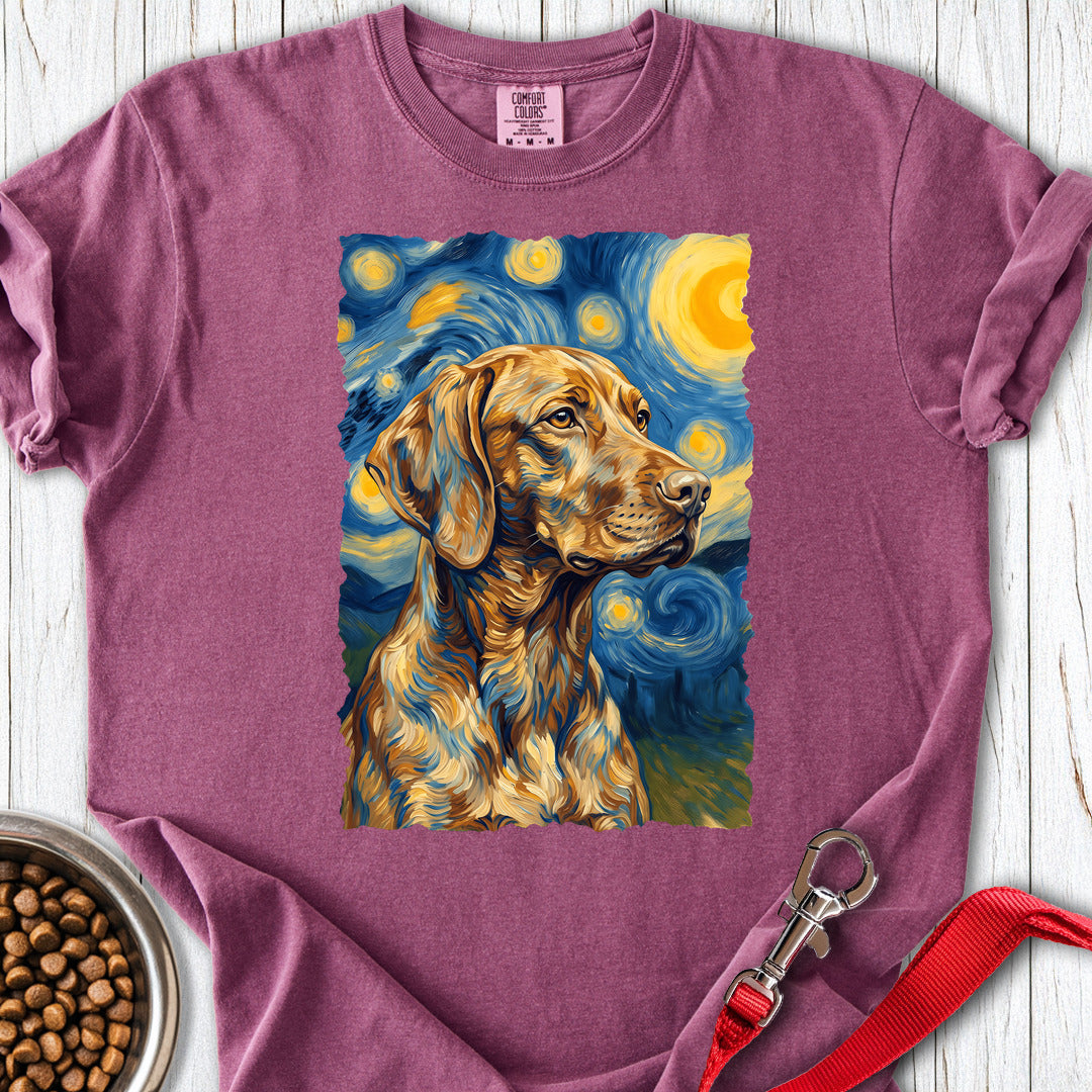 Vizsla Van Gogh Premium Tee Berry