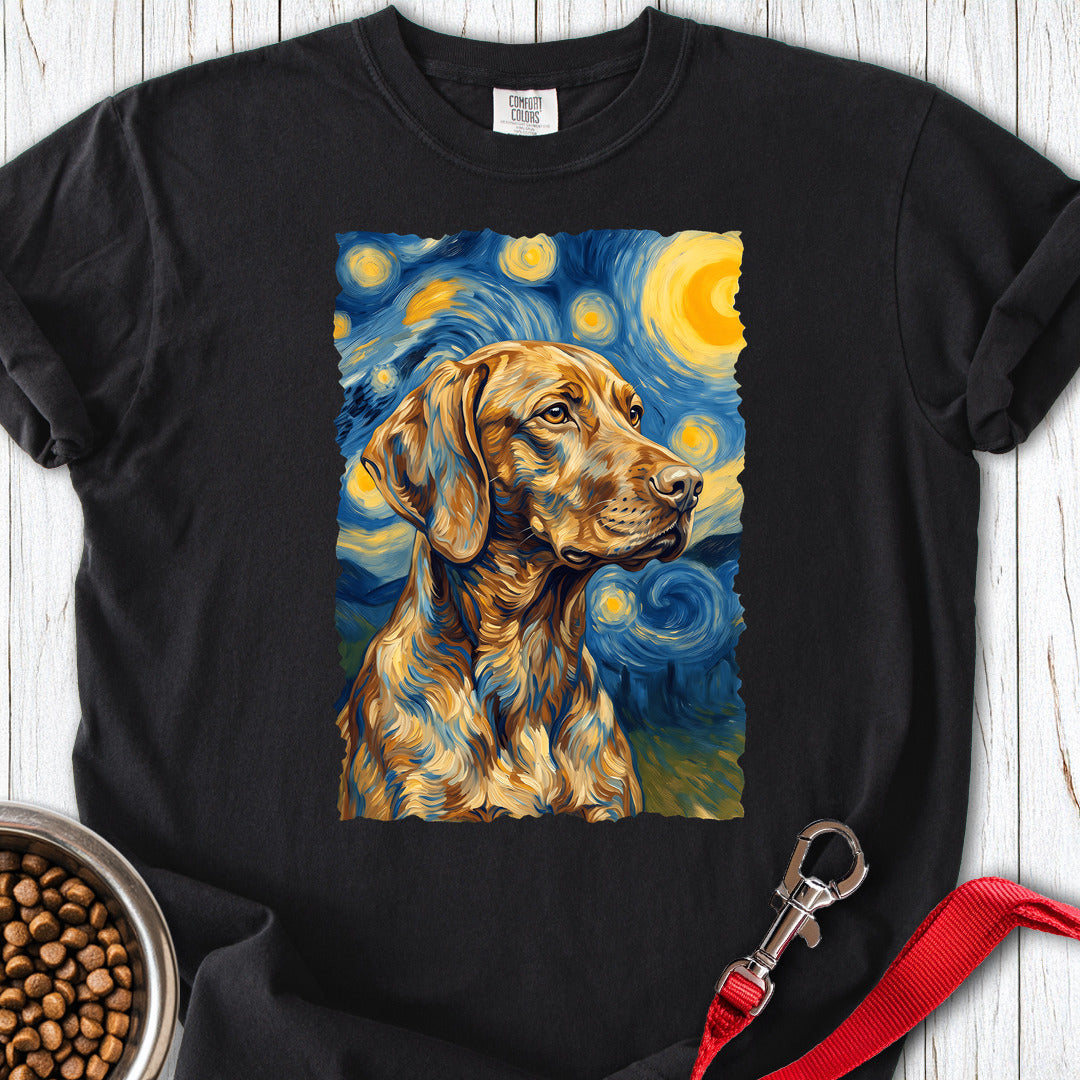 Vizsla Van Gogh Premium Tee Black