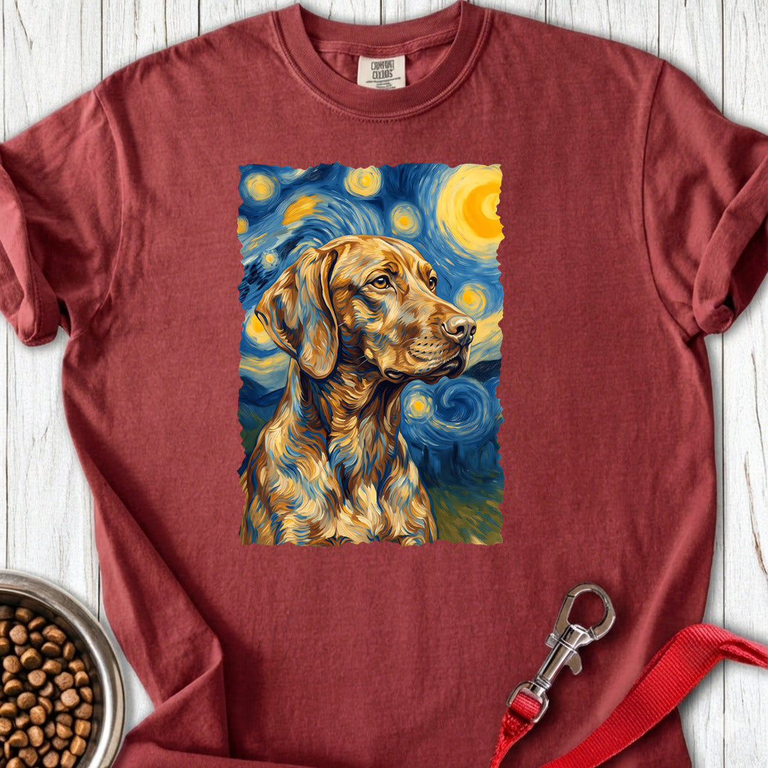 Vizsla Van Gogh Premium Tee — Brick
