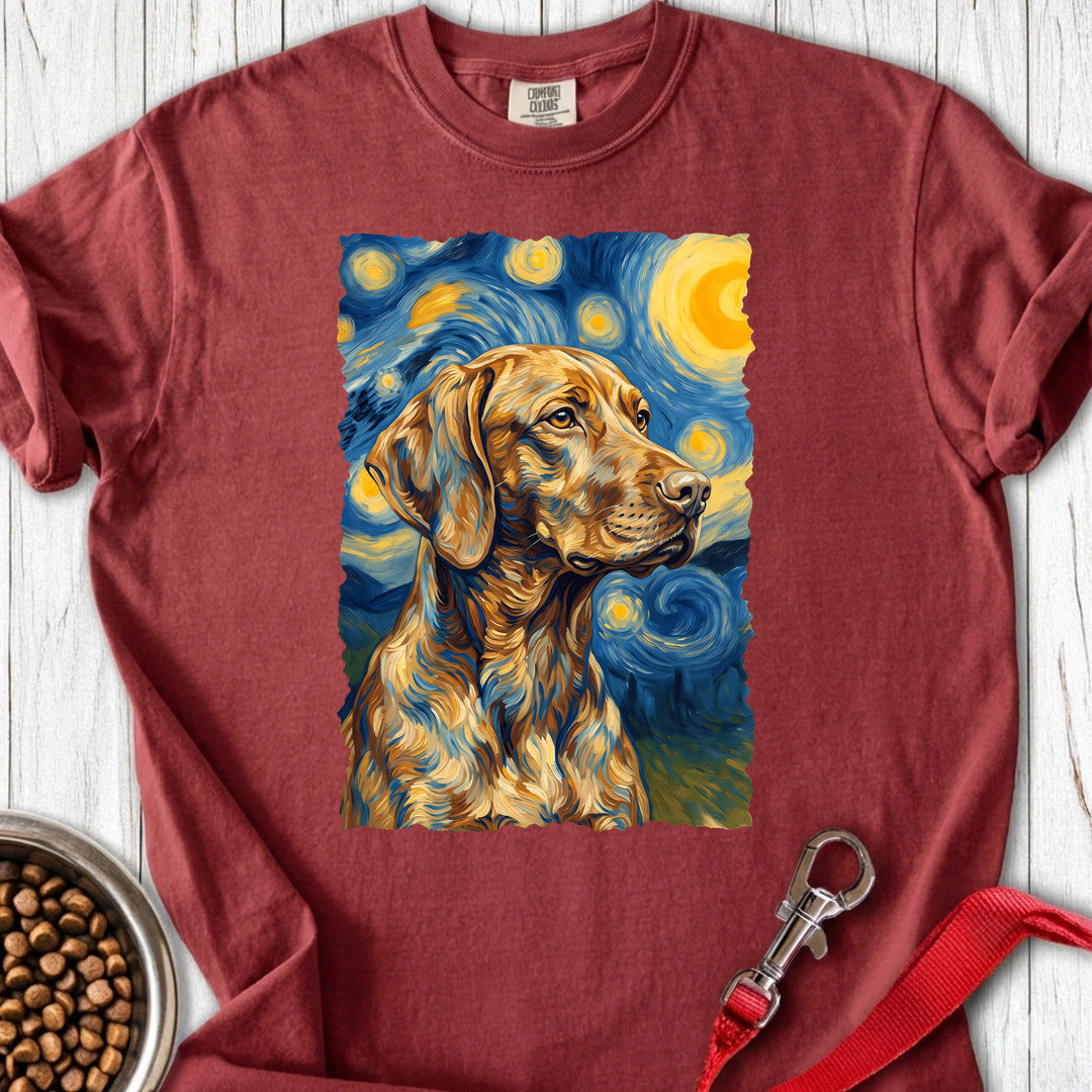 Vizsla Van Gogh Premium Tee Brick