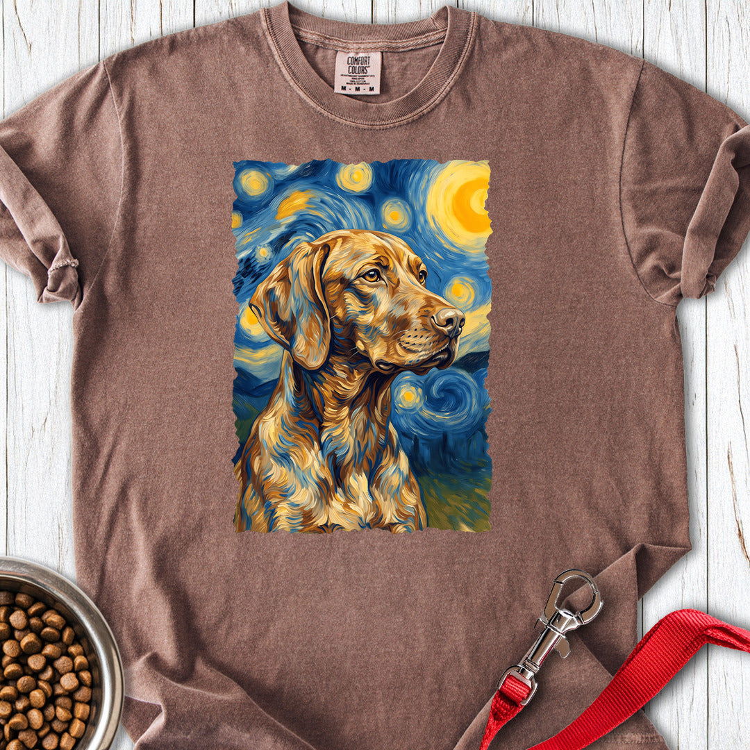 Vizsla Van Gogh Premium Tee — Espresso