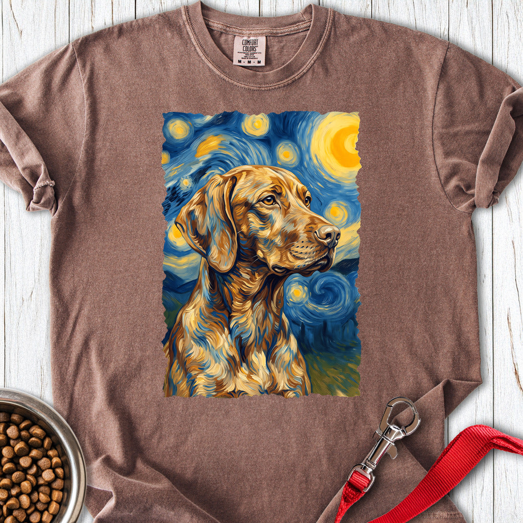 Vizsla Van Gogh Premium Tee Espresso