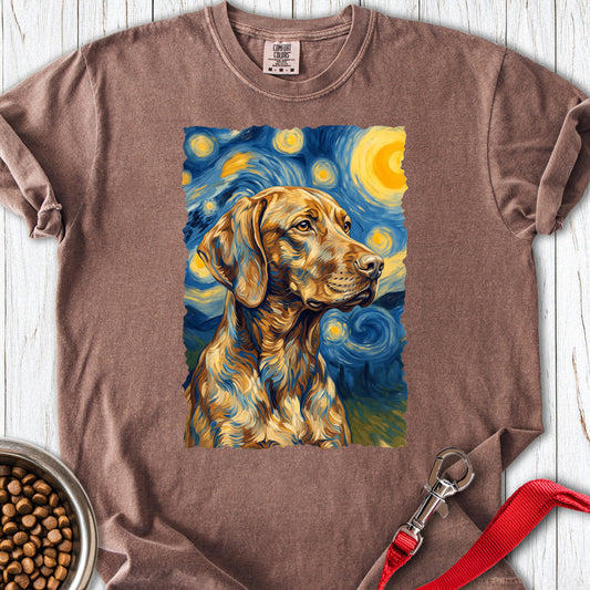 Vizsla Van Gogh Premium Tee Espresso