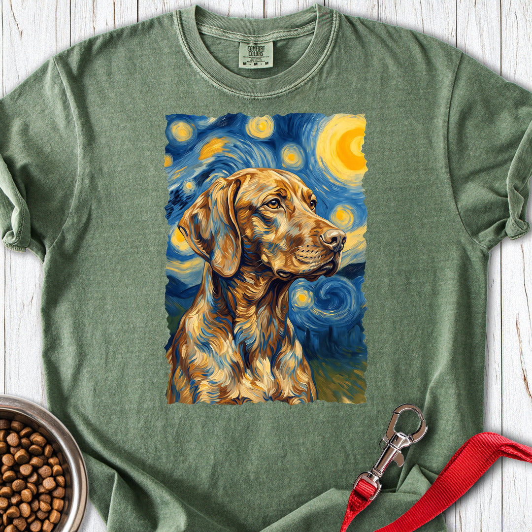 Vizsla Van Gogh Premium Tee Moss