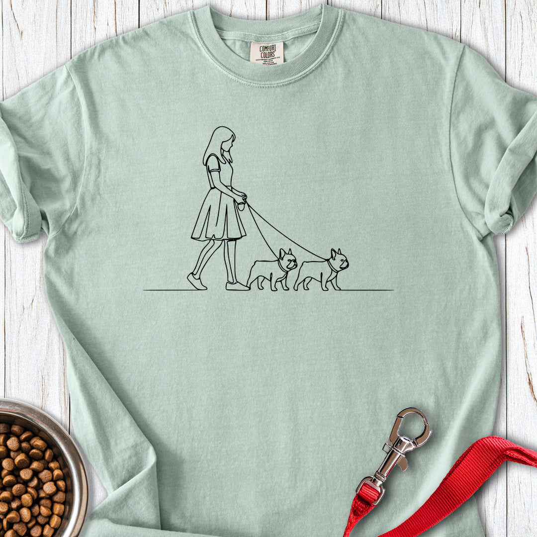 Walking French Bulldogs Premium Tee — Bay