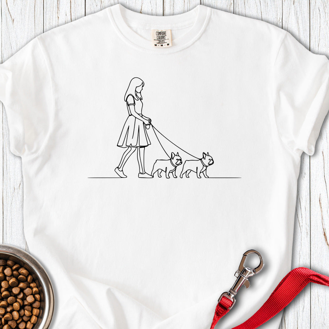 Walking French Bulldogs Premium Tee — White
