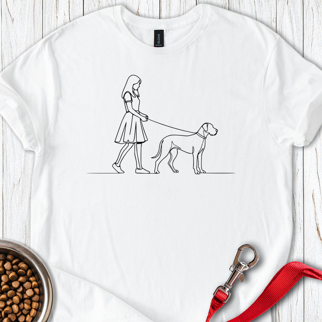 Walking Great Dane White