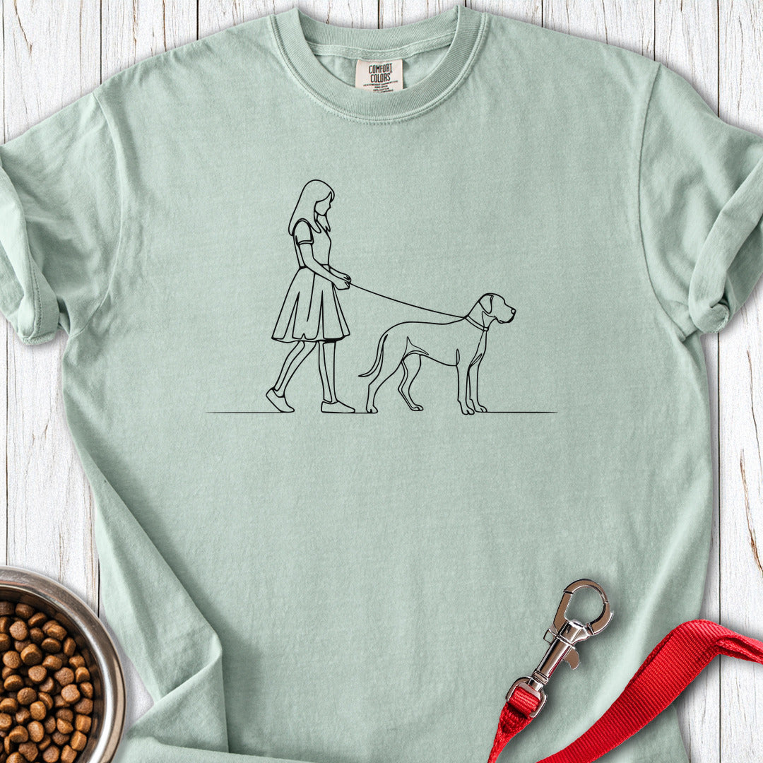 Walking Great Dane Premium Tee — Bay