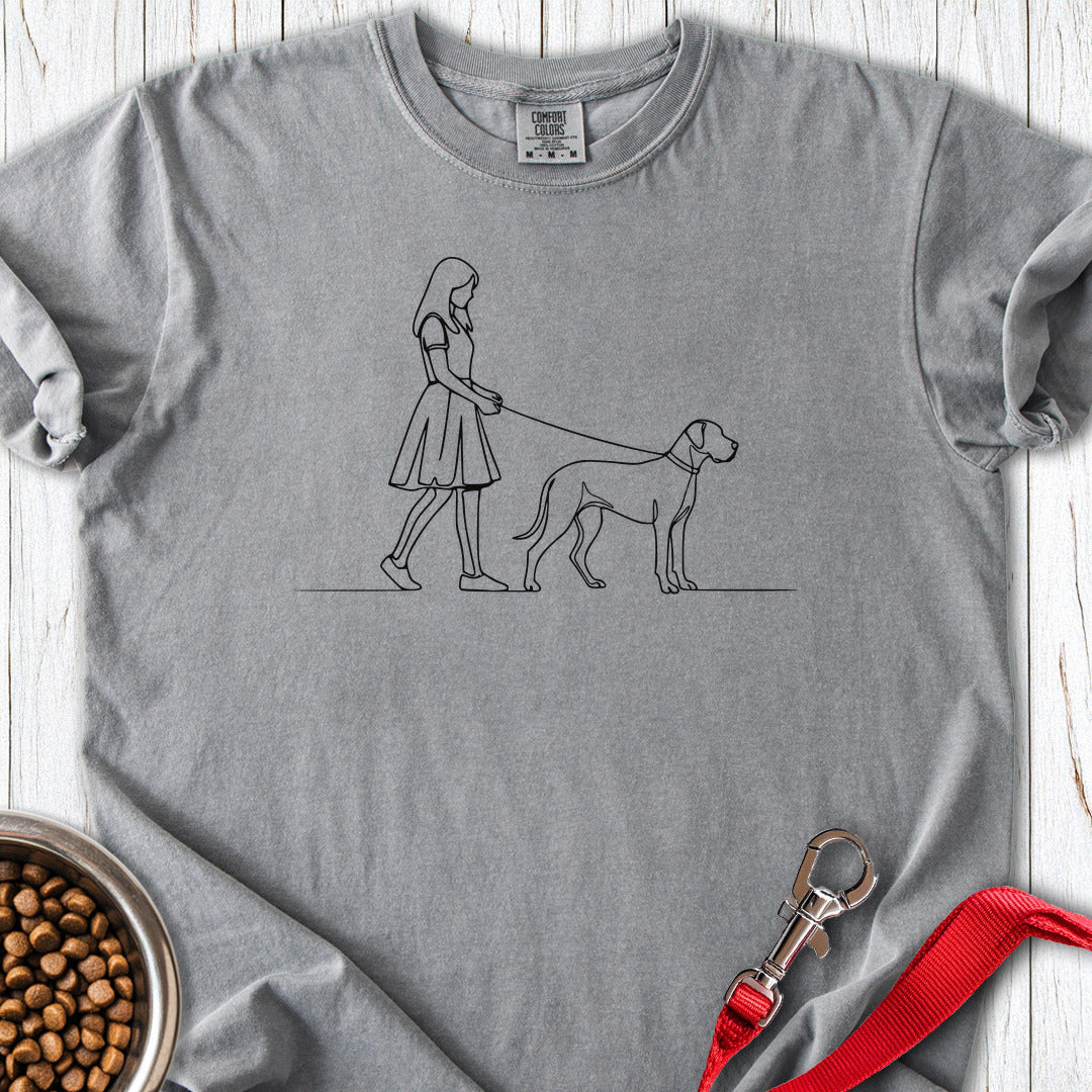 Walking Great Dane Premium Tee — Grey