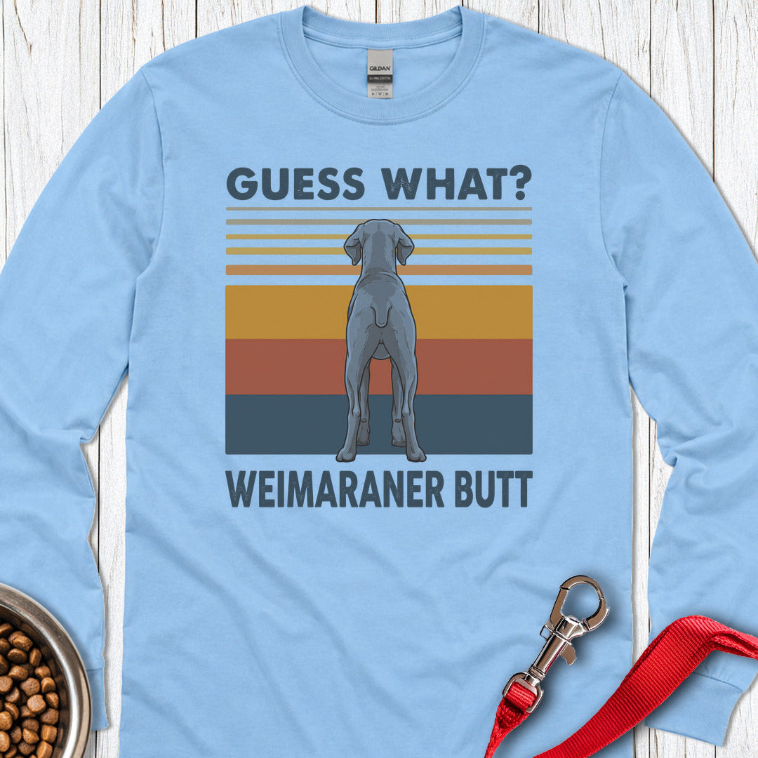 Weimaraner Butt Long Sleeve — Carolina Blue
