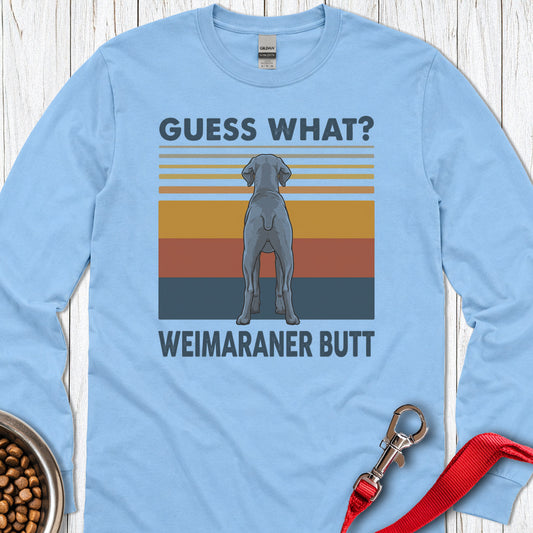Weimaraner Butt Long Sleeve — Carolina Blue
