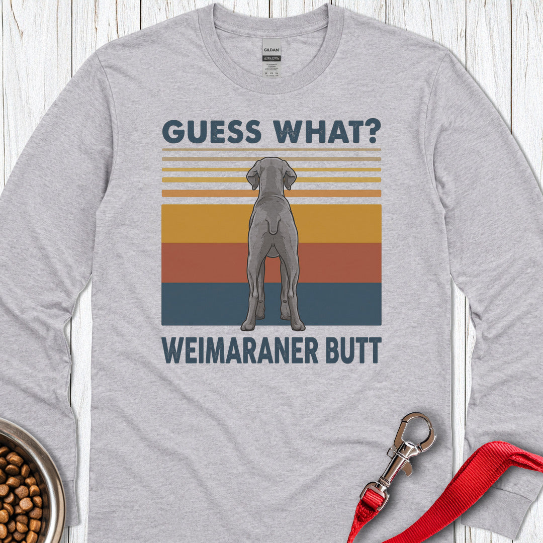 Weimaraner Butt Long Sleeve — Sport Grey