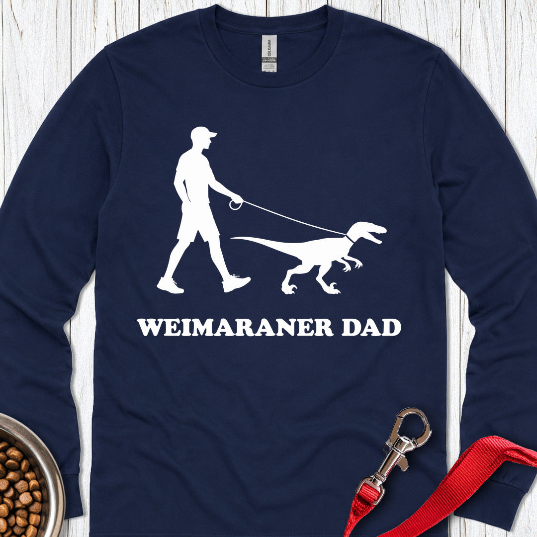 Weimaraner Dad Long Sleeve — Navy