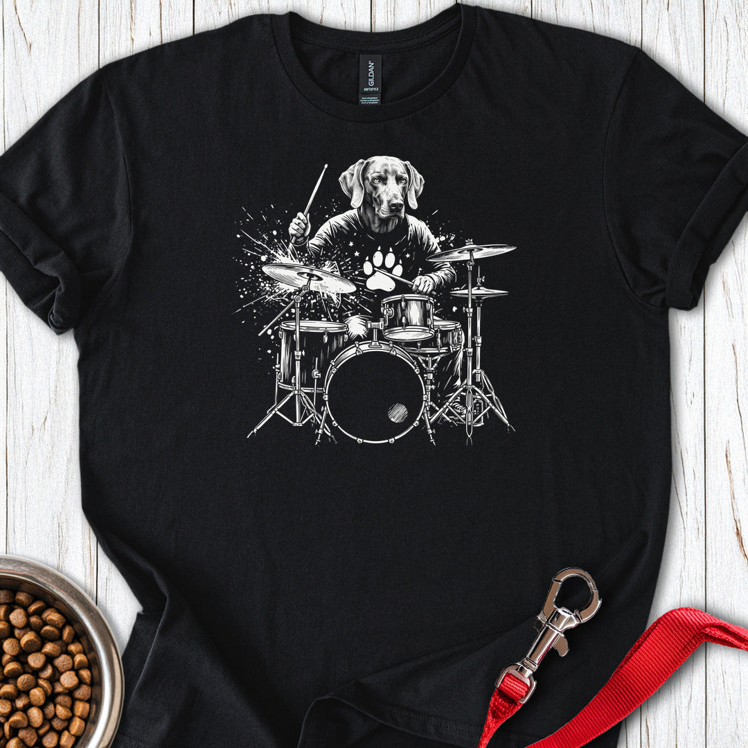 Weimaraner Drummer — Black