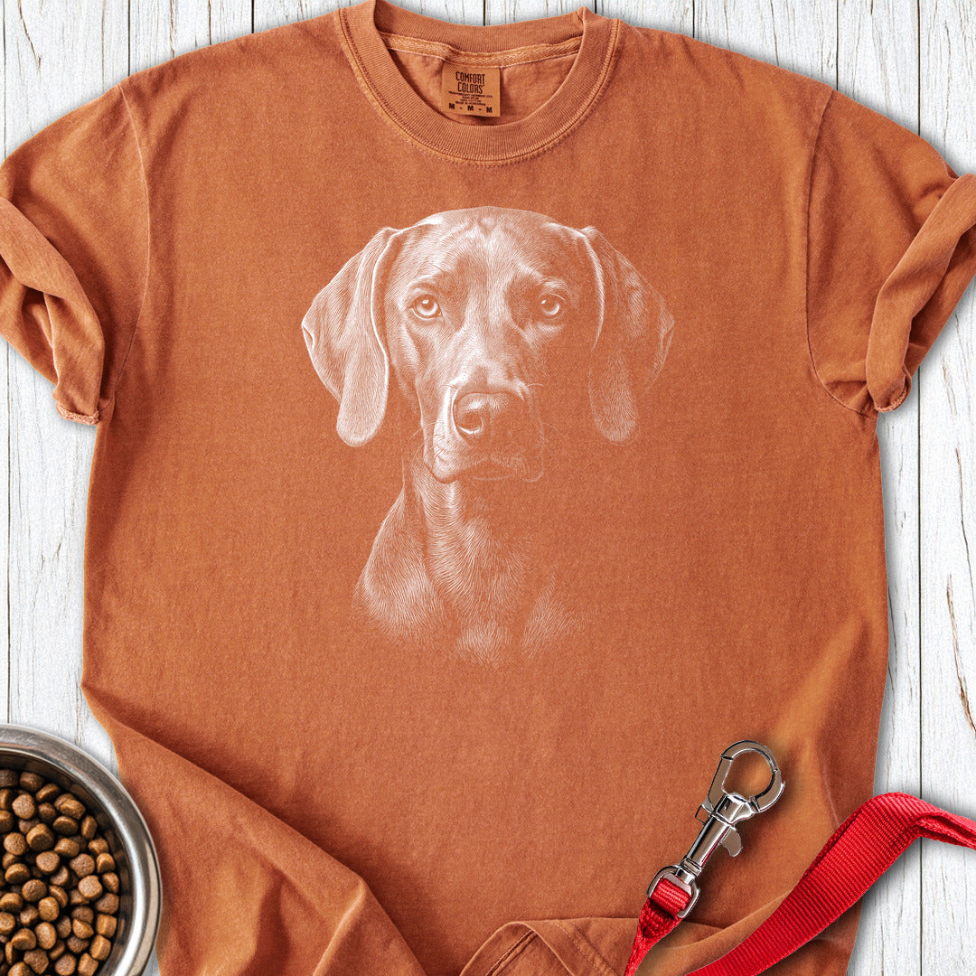 Weimaraner Engraved Premium Tee — Yam