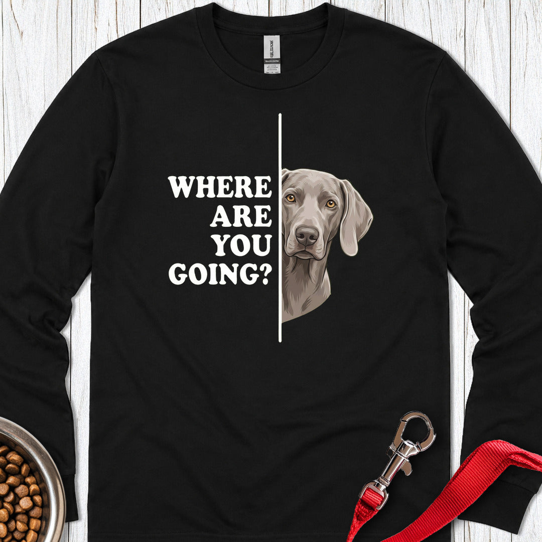 Weimaraner Following Long Sleeve — Black