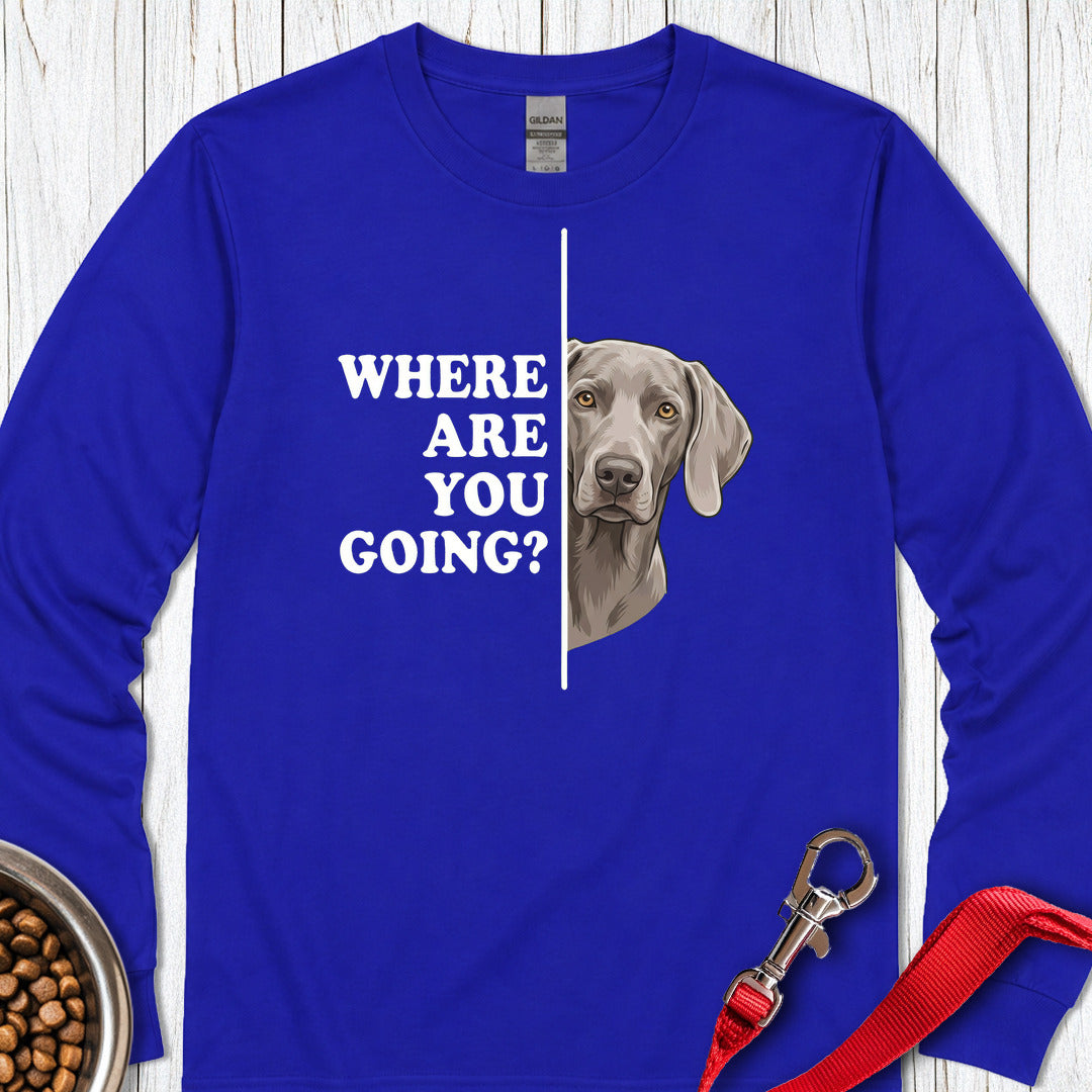 Weimaraner Following Long Sleeve — Royal