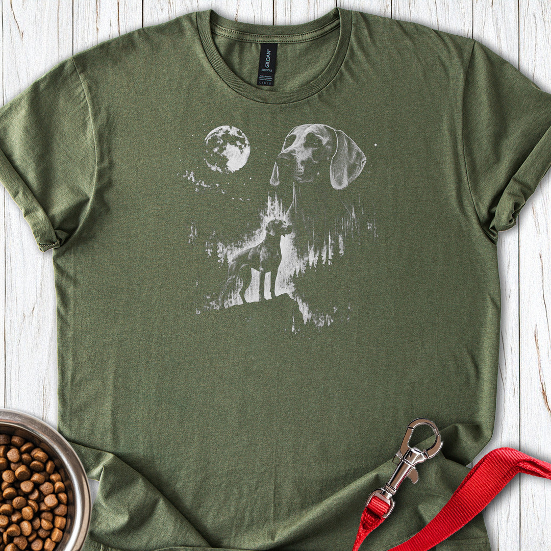 Weimaraner Moon — Military Green