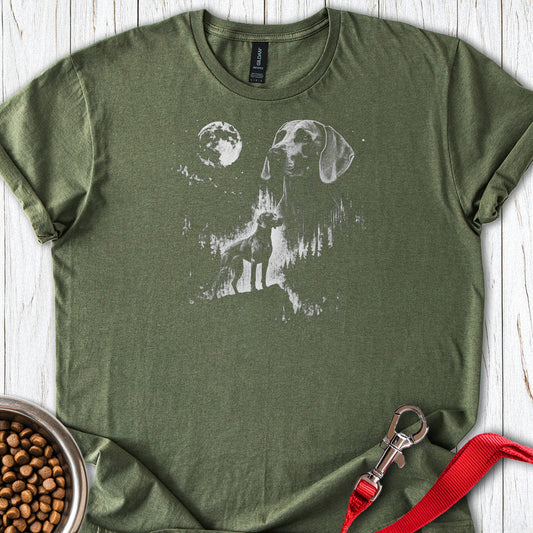 Weimaraner Moon — Military Green
