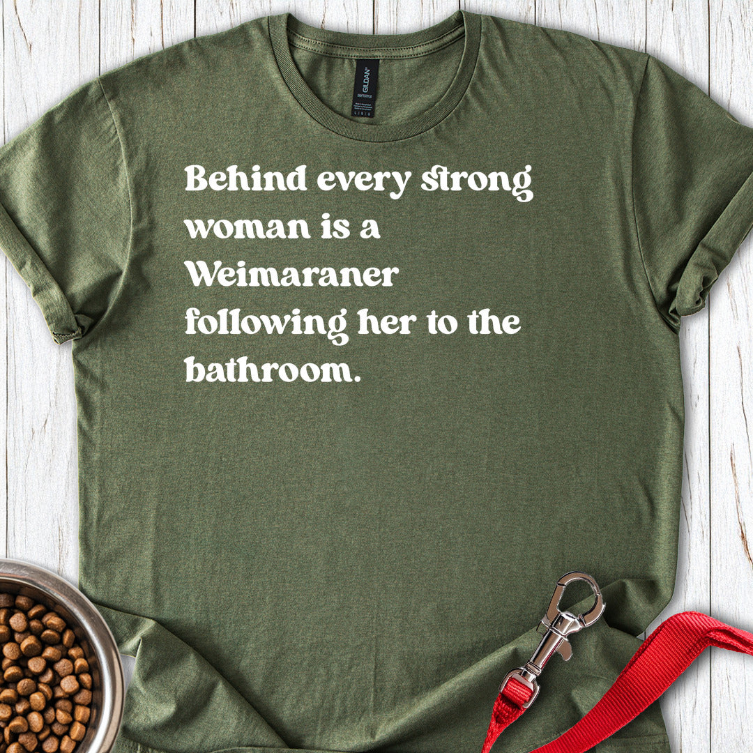 Weimaraner Strong Woman — Military Green