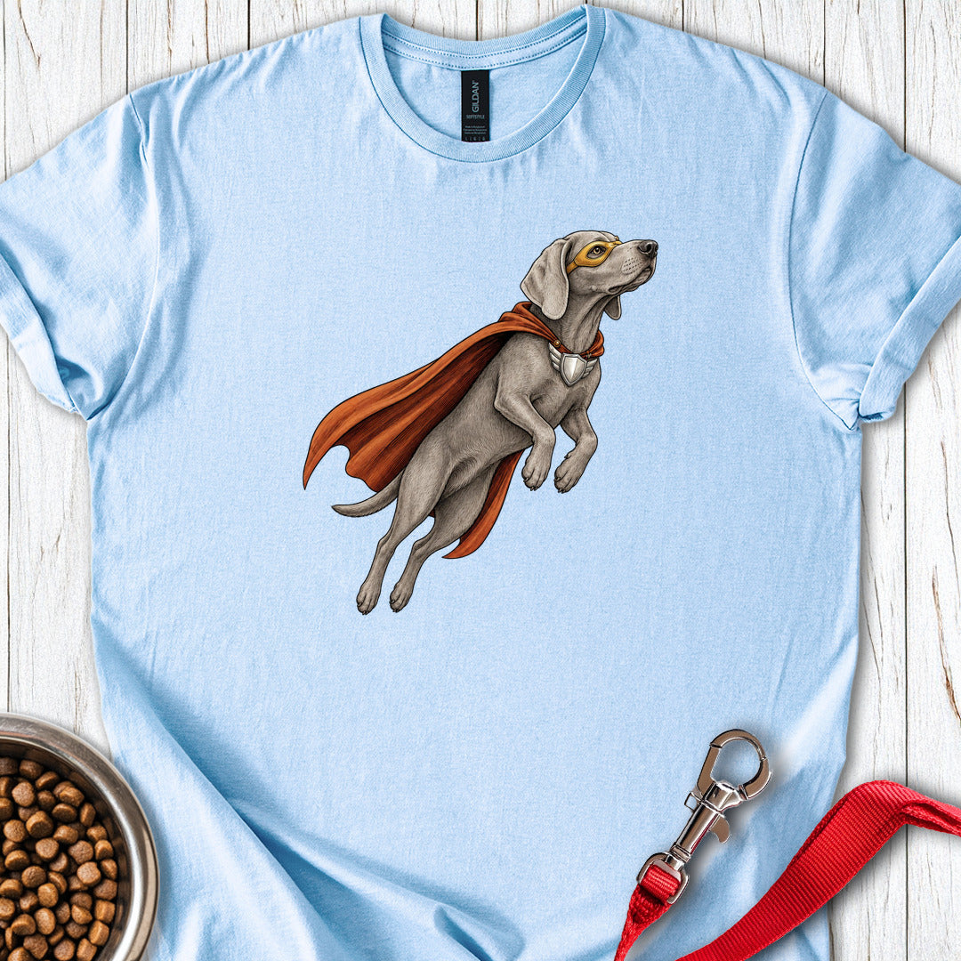 Weimaraner Superhero Light Blue