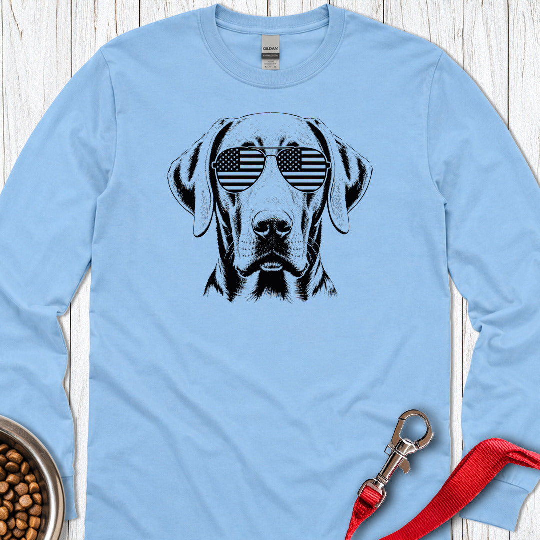 Weimaraner USA Long Sleeve — Carolina Blue