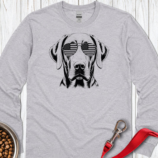 Weimaraner USA Long Sleeve — Sport Grey