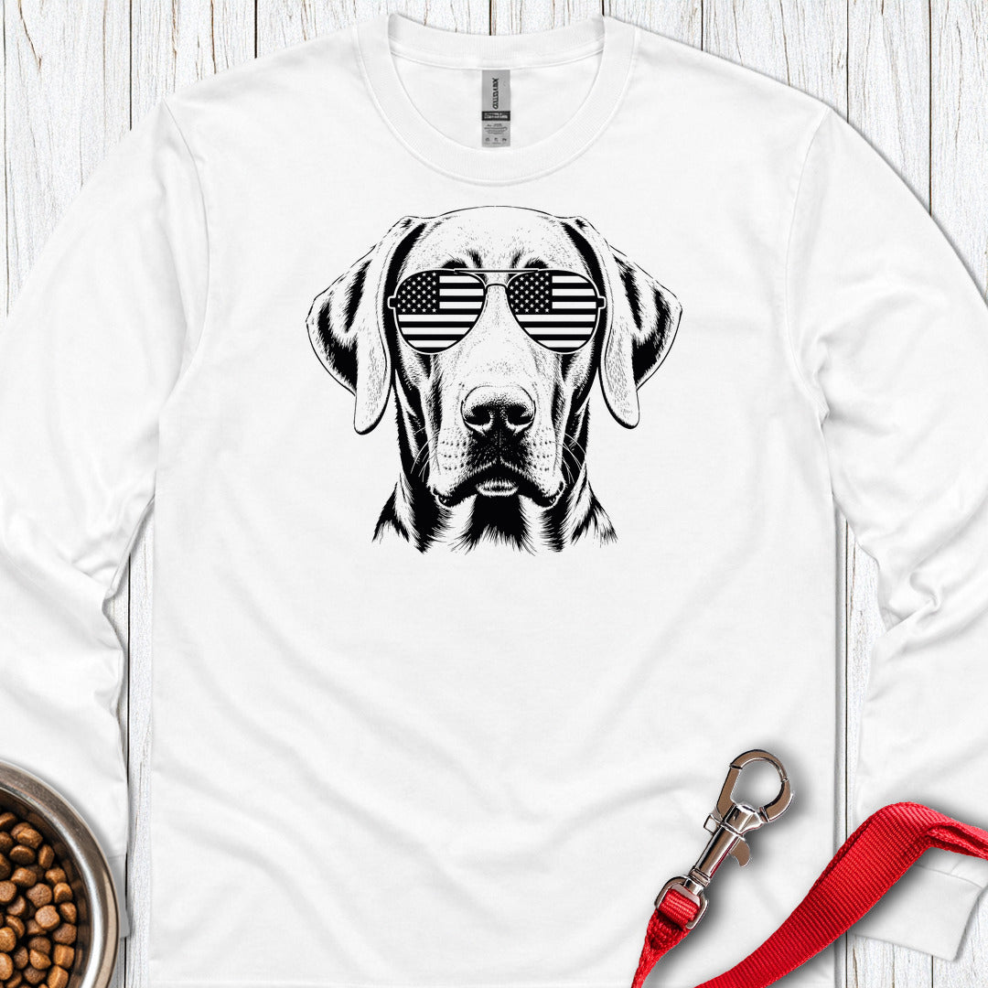Weimaraner USA Long Sleeve — White