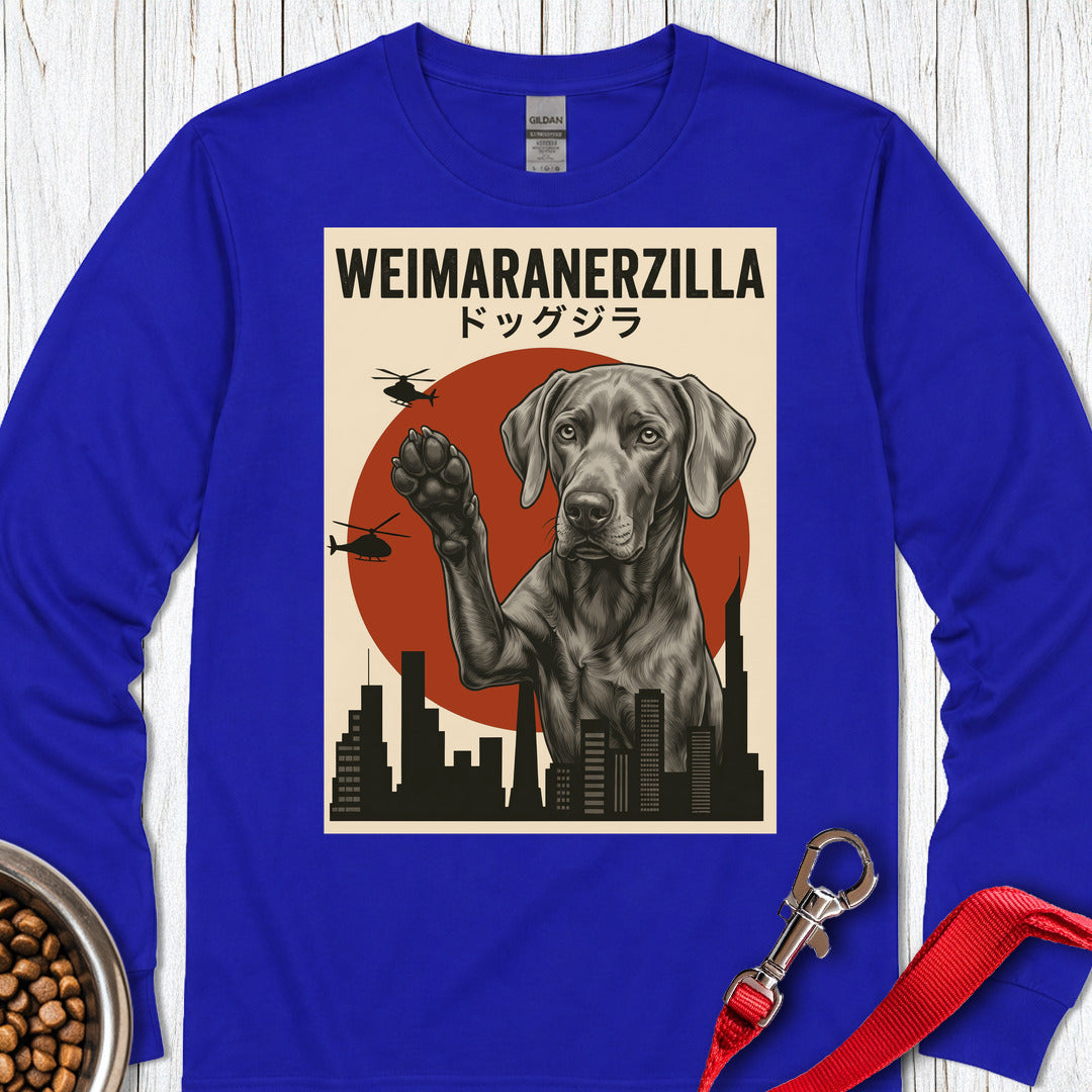 Weimaraner Weimaranerzilla Long Sleeve — Royal